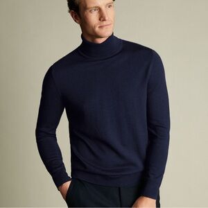 Pure Merino Roll Neck Sweater • Navy • Turtle neck Sweater • 100% Pure New Wool